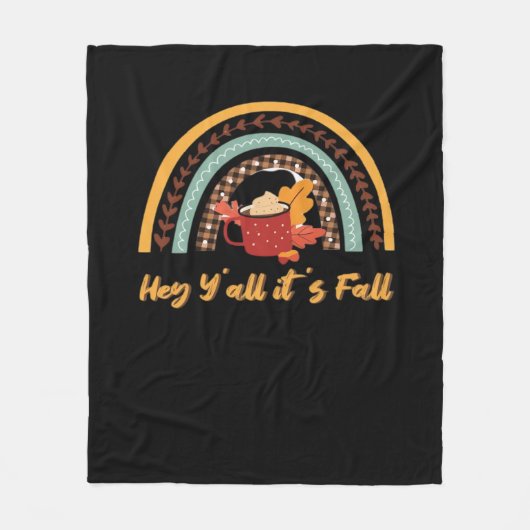 Y’all It's Fall Y’all Funny Quote Fleecedecke (Vorderseite)