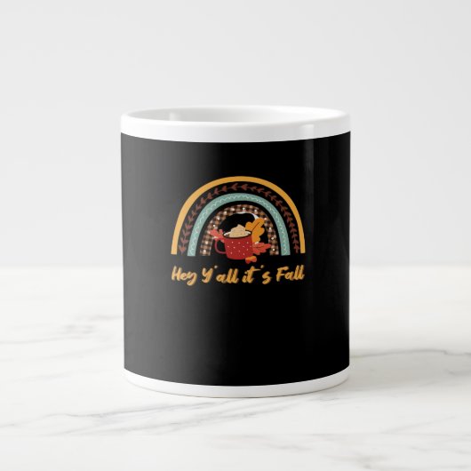 Y’all It's Fall Y’all Funny Quote Jumbo-Tasse (Vorderseite)