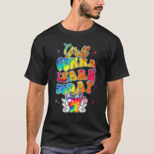 Y alle lernen heute Gefärbte Krawatte Lehrer zurüc T-Shirt