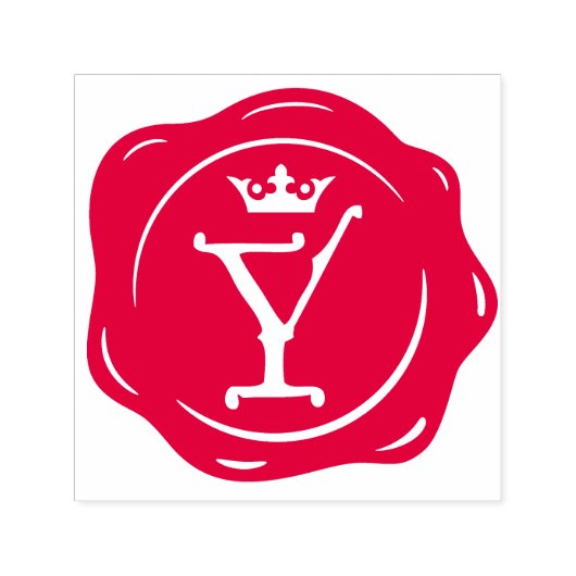 Y - Anfangsbuchstabe des antiken Wachs Siegel Goth Permastempel (Design)