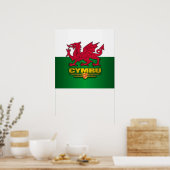 Y Ddraig Goch Poster (Küche)