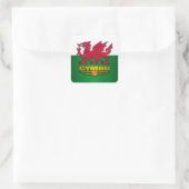 Y Ddraig Goch Quadratischer Aufkleber (Tasche)