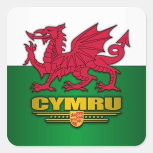 Y Ddraig Goch Quadratischer Aufkleber