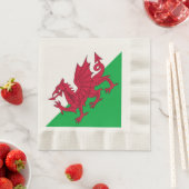 Y Ddraig Goch: Welsh Flag Coined Luncheon Napkins Serviette (Beispiel)