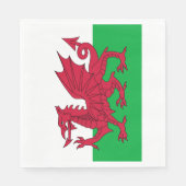 Y Ddraig Goch: Welsh Flag Luncheon Napkins Serviette (Vorderseite)