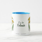 Y für Schafgarbe-Blumen-Alphabet Tasse (Zentrum)