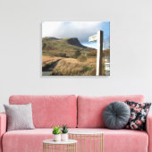 Y Garn North Wales Postcard Poster Imitate Leinwan Leinwanddruck (Insitu (Wohnzimmer))