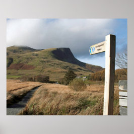Y Garn North Wales Postkarte Poster