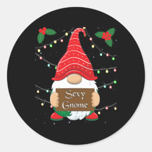 Y Gnome Matching Familie Weihnachten Pajamas X-mas Runder Aufkleber