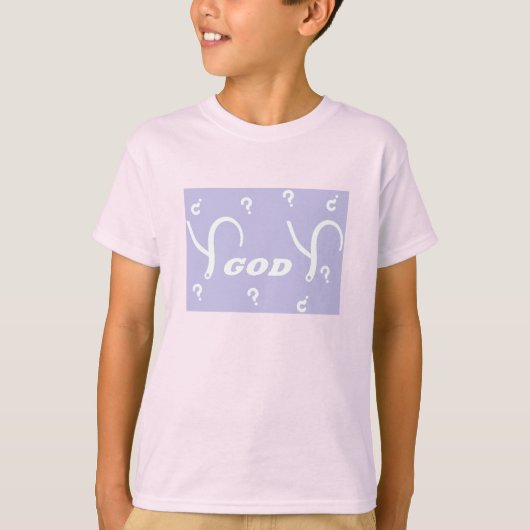 "Y God Y" Lavender Hintergrund T-Shirt (Vorderseite)