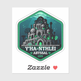 Y’ha-nthlei Abyssal City Vintage Travel Badge Aufkleber