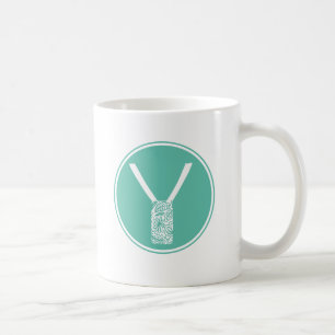 Y Initial Floral Monogram Kaffeetasse
