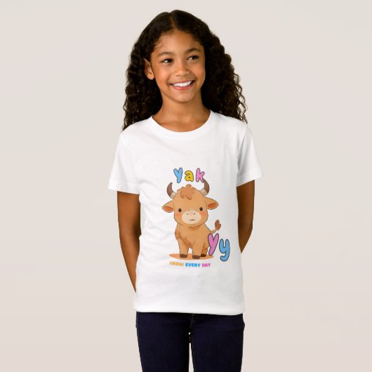 “Y is for Yak” Alphabet Tee – Grow Every Day (Vorne ganz)