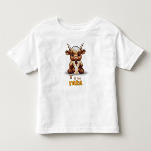 Y is for Yak – Custom Name Toddler T-shirt (Vorderseite)
