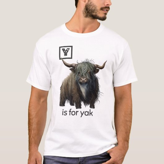 Y ist für Yak T - Shirt (Vorderseite)