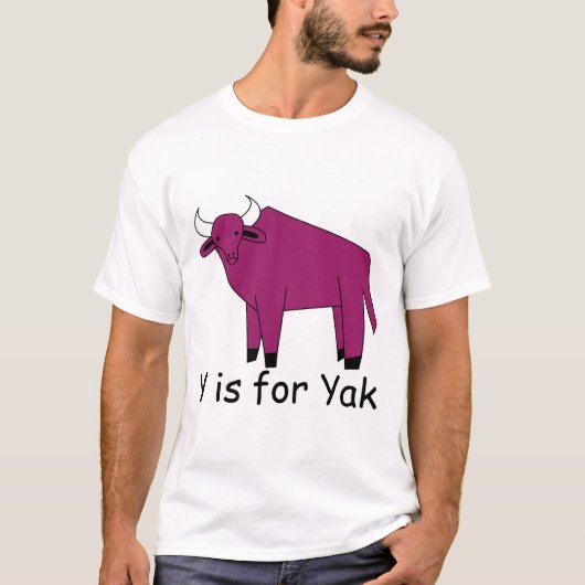 Y ist für Yak T-Shirt (Vorderseite)