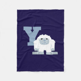 Y ist für Yeti Niedlich Cartoon Yeti Monster Fleecedecke