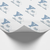 Y ist für Yeti Niedlich Cartoon Yeti Monster Geschenkpapier (Ecke)