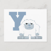 Y ist für Yeti Niedlich Cartoon Yeti Monster