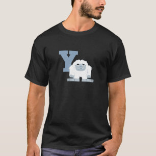 Y ist für Yeti Niedlich Cartoon Yeti Monster T-Shirt