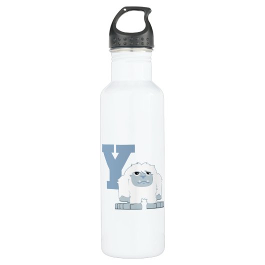 Y ist für Yeti Niedlich Cartoon Yeti Monster Trinkflasche (Vorderseite)