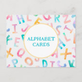 Y ist für Yogurt - Alphabet Flash Card Postkarte (Rückseite)