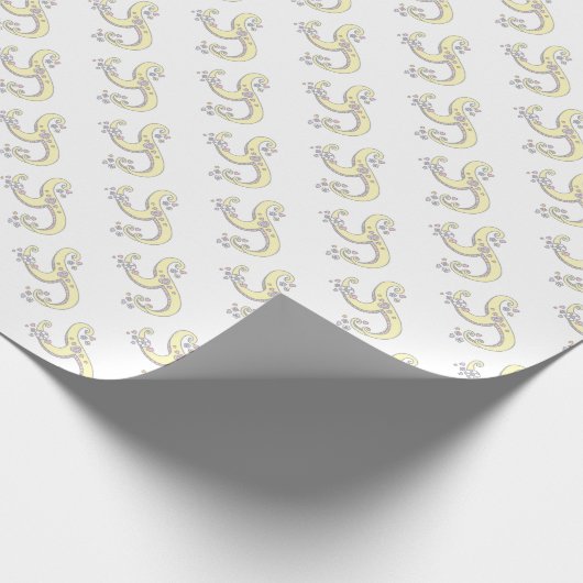 Y-Letter-Monogramm-personalisiertes Packpapier (Ecke)