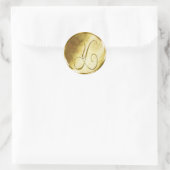 Y Monogram Imitate Gold Umschlag Aufkleber Sticker (Tasche)