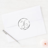 Y Monogramm Faux-Silber-Umschlag oder Gefallen-Sie Runder Aufkleber (Umschlag)