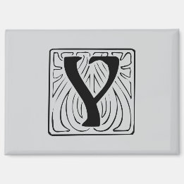 Y Monogramm schwarz Magnet