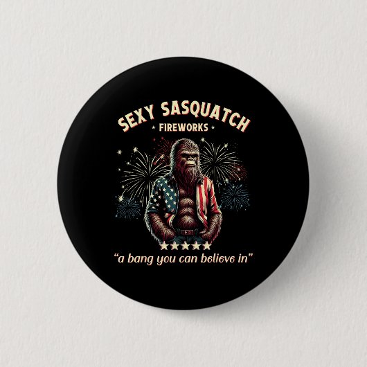 Y Sasquatch Feuerwerk Button (Vorderseite)