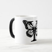Y Schwarzer Butterfly Verwandlungstasse (Vorderseite Links)