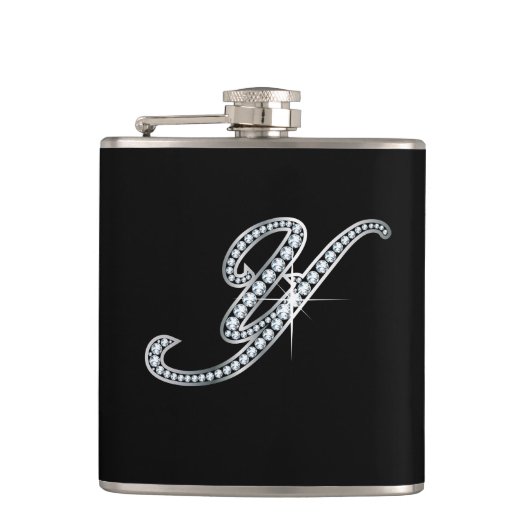 Y Script "Diamond Bling" Flask Flachmann (Vorderseite)