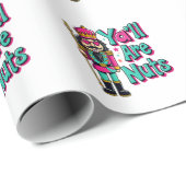 Y sind alle Nüsse Funny Nutcracker Weihnachten Geschenkpapier (Rolleneckpunkt)