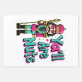 Y sind alle Nüsse Funny Nutcracker Weihnachten Geschenkpapier Set (Vorderseite)