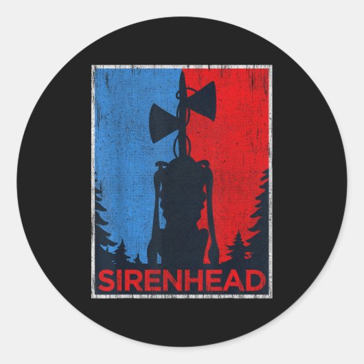 Y Siren Head Meme Gamer Kids Boys Girls Xmas  Runder Aufkleber (Vorderseite)