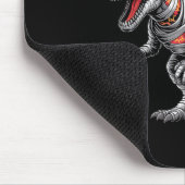 Y Skeleton Riding Dinosaur T-rex Halloween Pumpkin Mousepad (Ecke)