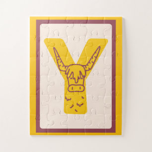 🐂Y steht für Yak – Süßes Tier-Alphabet Puzzle