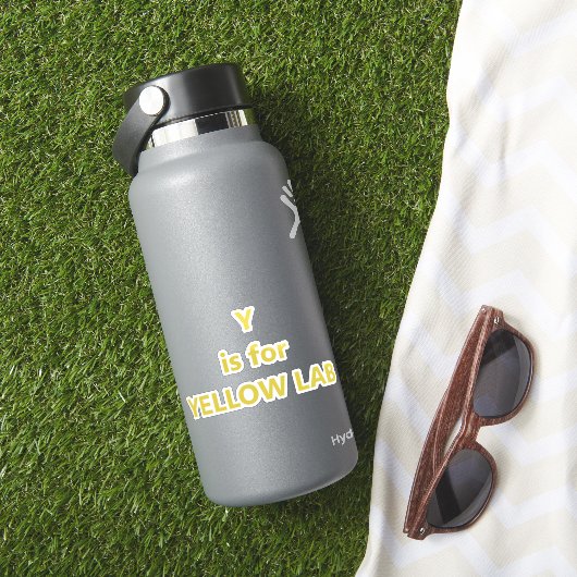 Y steht für Yellow Lab Aufkleber (HydroFlask Insitu)