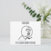 Y U Make Eyes Water Postkarte (Stehend Vorderseite)