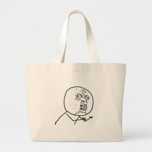 Y U NEIN?? JUMBO STOFFBEUTEL