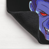 Y Vampire Halloween Monster Face Beängstigend Fang Mousepad (Ecke)