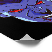 Y Vampire Halloween Monster Face Beängstigend Fang Poster (Ecke)