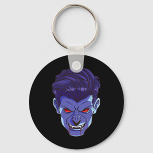 Y Vampire Halloween Monster Face Beängstigend Fang Schlüsselanhänger