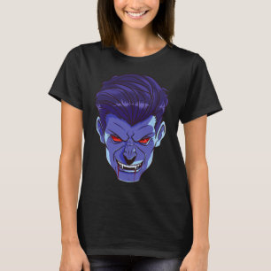 Y Vampire Halloween Monster Face Beängstigend Fang T-Shirt