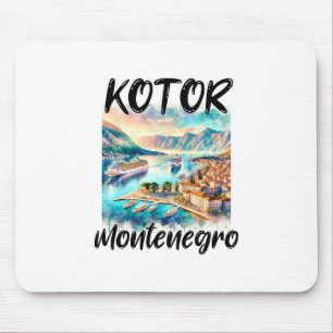 Y Von Kotor Montenegro Kreuzfahrtschiff Aquarell S Mousepad