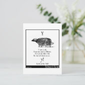 Y war ein Yak Postkarte (Stehend Vorderseite)