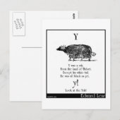 Y war ein Yak Postkarte (Vorne/Hinten)