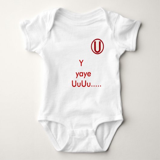 Y YAYE U! BABY BABY STRAMPLER (Vorderseite)