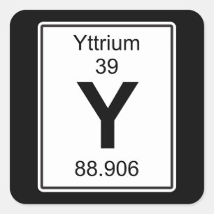 Y - Yttrium Quadratischer Aufkleber